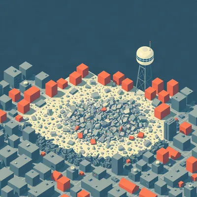 What 40 Million Tons of Rubble Does to a Landscape